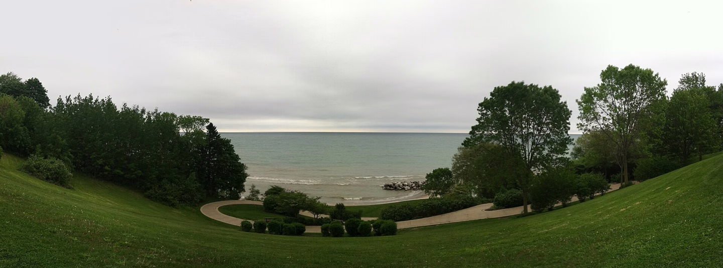 Lake Michigan from Klode Park, Whitefish Bay.